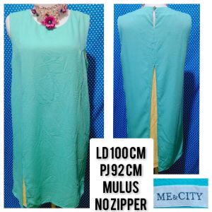 DRESS KUTUNG/SLEEVELESS HIJAU TOSCA(ME&CITY) 46