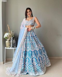 [PRE-ORDER] Semistitched Taffeta Silk Lengha Suit ( Delivery 15 Days )