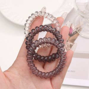 New Korean Transparent Hair Rope Fashion Telephone Line Rubber Band for Woman Girls Hair Accessories