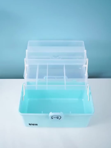 JOVNO Family First Aid Kit - Large Plastic Medical Organizer Box for Home Emergency Care