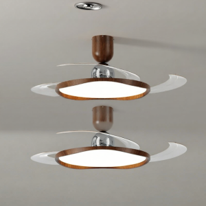 HUANGJIANG | Cream Style Ceiling Fan Light Full Spectrum Eye-protection For Dining Room