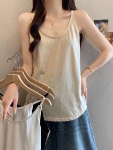 Áo Ba Lỗ Không Tay Rộng Rãi Bằng Vải Lanh Cotton Mùa Hè Cho Nữ Áo Ba Lỗ Không Tay Mặc Trong Ngoài Trời Cỡ Lớn