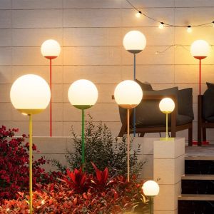 Ngoài trời không thấm nước đèn thảm cỏ tròn hiện đại đèn LED xung quanh trang trí nội thất chiếu sáng cho sân vườn biệt thự Những Con Đường Mòn sân nạp tiền Đèn cây