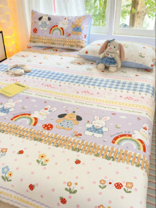 Kiss Dear | Cute 100% Cotton Bed Sheet