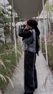 Celia Vest Outer Rompi Wanita Vintage Korean Style