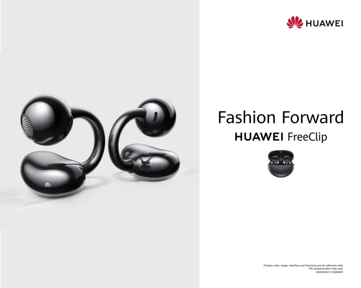 HUAWEI FreeClip | Earphone | Groundbreaking Aesthetic Design | Feather-light Wearing | Open-ear Listening | AI Crystal-Clear Call | Long Battery Life | Dual-Device Connections