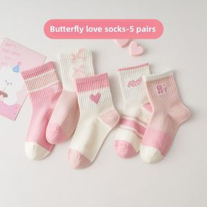 Miiow | Boys Summer Thin Breathable Sports Socks No-Cuff Cotton Polyester Blend Anti-Odor Cartoon Print Mid-Calf Catman Socks