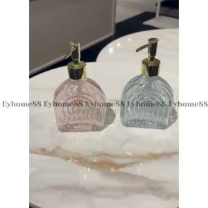 Dispenser Sabun Cair Kaca Gold Elegan Ukuran 270ml WEO IF5633