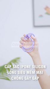 Dây Sạc Nhanh 20W iPhone Silicon Macaron mềm mại chống gãy gập đàn hồi cáp sạc chống rối không bị cáu bẩn truyền dữ liệu cao cấp
