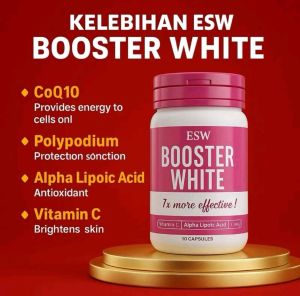 BOOSTER WHITE (BEAUTY SUPPLIMENT)🌹SET PUTIH 1 BADAN🌹