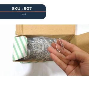 Metal Curtain Hooks Offset Pin-On Drapery Hooks for Shower Curtain Kurtina Window Heavy Duty (Big Pins) 500 pieces