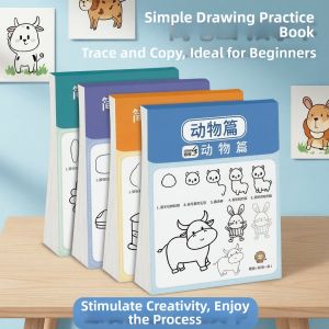 TEKANAI | Childrens Drawing Book For Cartoon Sketch Tracing and Color Practice
