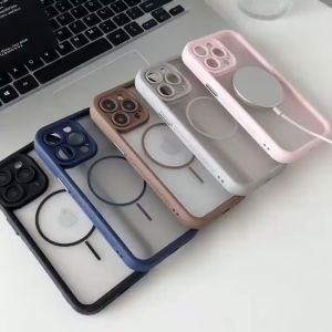 Anti-fingerprint Frosted Magnetic Hard Case for iPhone 17 16 15 14 13 12 11 Pro Max Casing Full Coverage PC Anti-drop Magnetic Phone Case for iPhone 17 Pro Case