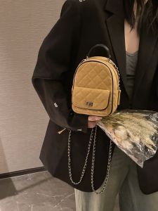 Fashionable I.TELLE Womens Shoulder Bag Quilted Design Casual Style Soft Leather Single Strap Backpack for Daily Use