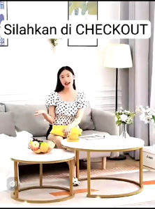 E-TIFE Meja kopi Meja rendah Meja tamu Meja kecil samping serbaguna Meja Minimalis