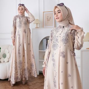gamis modern gamis viral motif simple edisi aludra dress
