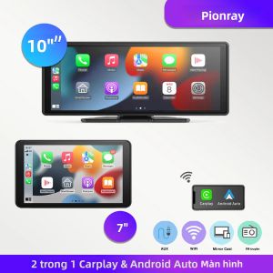 Màn Hình CarPlay Di Động Đa Năng Pionray Với Android Auto WiFi Video Kết Nối Không Dây Màn Hình Cảm Ứng 7 Inch Dành Cho Ô Tô