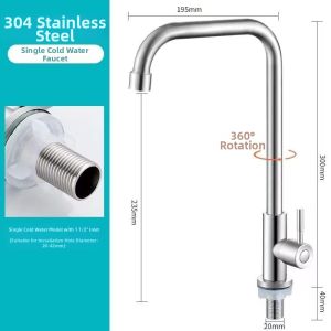 Thickened Cold & Hot Rotatable Kitchen Faucet