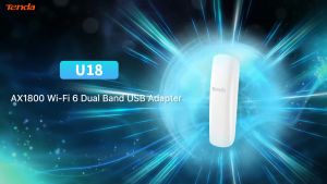 Tenda U18 AX1800 Wifi 6 Adapter Dual Band- USB3.0-Free Drive-Doogle-Wifi Adapter-For Computer/Laptop