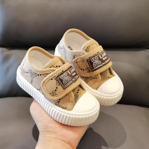 Outdoor Canvas Shoes for Babies And Boys Sporty Durable Easy to Clean Low Cut Casual Tied Shoelace Plastic Bottom for Kids