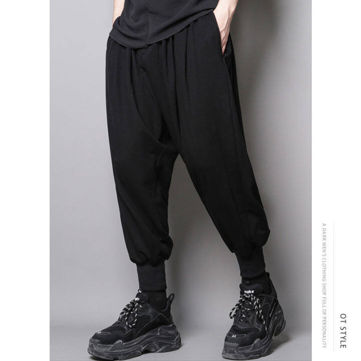 Dark Series Low-Grade Loose Original Hip-Pop Pants Casual Pants Cropped ...