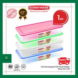 1pc 1.8L Rectangular EZI Slim Food Keeper Storage Container Lunchbox Sunnyware 728 Microwavable Ezi House