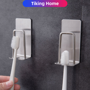 No drilling Stainless Steel Creative Japanese Toothbrush Holder No punching Toothbrush Mouthwash Cup Storage Rack Bathroom Hats Towels Key Storage Holder