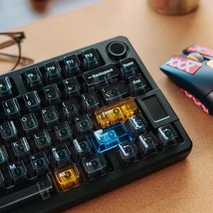 Blue Interstellar HD Keycaps 151 Keys Cherry Profile UV Pad Print PC Transparent Keycap For MX 61/64/87/96 Mechanical Keyboard