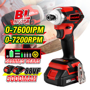 588NM Brushless Electric Impact Wrench Screwdriver Cordless Handheld 5 Speed with 3 LED Light Power Tool For Makita 18V Battery