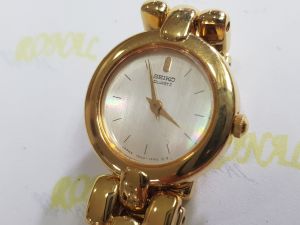 JAPAN JAM SE I KO ORIGINAL 1N00 0D79 TWO HANDS FEMINIM AKTIF LADY BRACLET GOLD NEW WATCH FULL MICRON TIDAK LUNTUR GARANSI 1 TAHUN