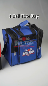 Mr Top Bowling Bag - 1 Ball Tote Blue/Red - Bowling Accessories