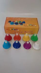 8pcs Hand Bell Toys 8 Notes Colorful Hand Bells Orff Musical Instrument Set