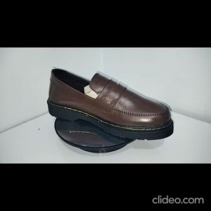 dockmart warna coklat dasi slip on sepatu pria loafer slipon kasual formal stylis kerja kantor