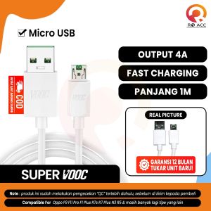 [RO ACC] KABEL DATA MICRO USB 4A SUPER VOOC FAST CHARGING FOR OPPO F9 F11 PRO F1 PLUS R7S R7 PLUS N3