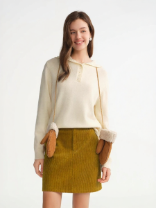 DUSHU | Large Size Stylish Winter Sweater Hooded Hollow Texture