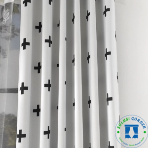 Gorden Minimalis Mewah Kain Blackout Import Tebal 90 % Tidak Terawang Motif Modern Simple 2025