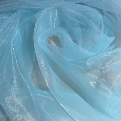 Soft Skin-Friendly Liquid Texture Water Light Mesh Silk Smooth Hanfu Designer Fabric Transparent Gauze Material for DIY Crafts