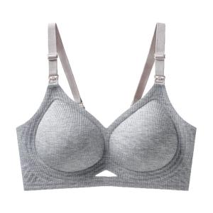 MiiOW | Maternity Nursing Underwear Womens Anti-Sagging Gathered Postpartum Feeding Pregnancy Exclusive Front Opening Seamless Bra