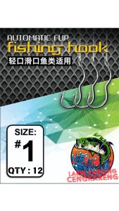 Kail Pancing Otomatis Flip Hook Anti Mocel & Boncos Isi 12 Kail