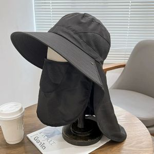 หมวกชาวประมงผู้ชายฤดูใบไม้ผลิและฤดูร้อนหน้ากากใบหน้ากลางแจ้งหมวกป้องกันแสงแดดตกปลาปีนเขาป้องกันรังสียูวีคอป้องกันเดินป่ากีฬาขี่จักรยานท่องเที่ยว