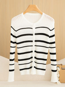 Áo Len Cardigan Dệt Kim Dày Dệt Kim Tay Dài Cổ Tròn Dáng Rộng Cho Nữ Mùa Xuân Hè Mới Về Áo Khoác Ngoài