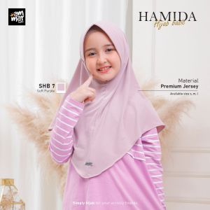 JILBAB ANAK POLOS INSTAN HIJAB HAMIDA BASIC AMMARKIDS 1-15 TAHUN