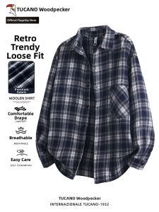 TUCANO | Mens American Style Check Design Large Size Shirt
