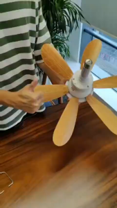 TIMSOT Ceiling Fan with LED Light 3-Color Adjustable Three-Speed Wind 6-Blade with Remote Control Silent Fan Easy Installation
