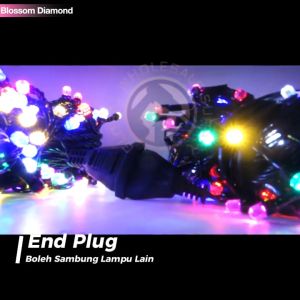 [FULL COPPER] 100 LED 10M Warm/Mix Blossom Diamond Hexagon Decoration Light 8-Mode Lampu Raya Deepavali CNY Fairy Light