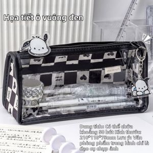 Túi Đựng Dụng Cụ Học Tập Mẫu Cờ Vua Trong Suốt Dung Lượng Lớn