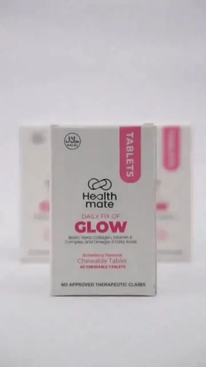 Healthmate GLOW Premium Glutathione Booster | Skin Whitening, Strong Hair & Nails | 60 Tabs