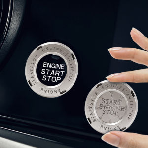 Creative Knob Type Car Start Button Alloy Protective Cover Motorcycle Engine Switch Self Adhesive Decorative Ring Automobile Universal Stop Key Anti-scratch Lid