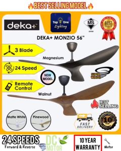 🔥2024 NEW🔥DEKA+ MONZIO 56 3 Blades DC Motor Ceiling Fan 24 Speeds with Remote Control SIRIM Kipas Siling 风扇
