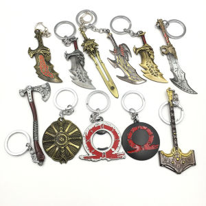 New Game God of War 5 Kratos Keychain Shield Prop Model Pendant Game Souvenir Collectibles